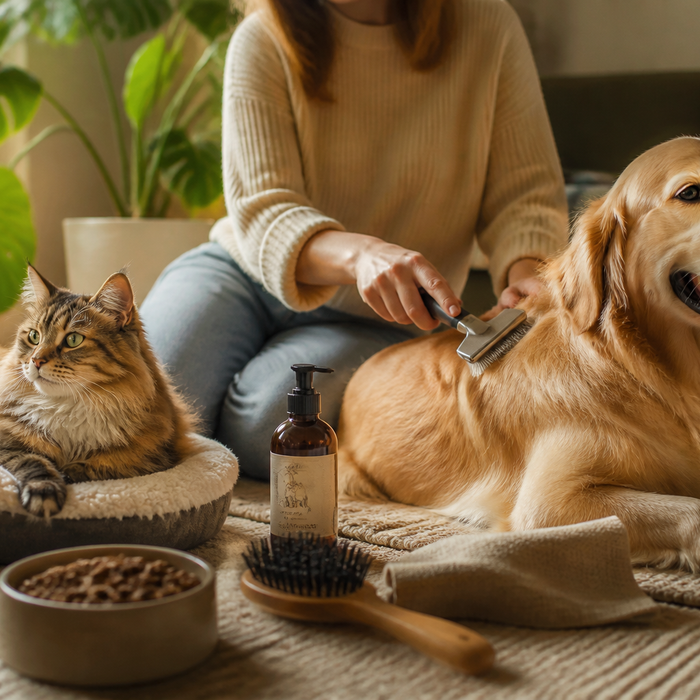 Minska pälsfällning hos hund och katt: Tillskott, borstar och rutiner